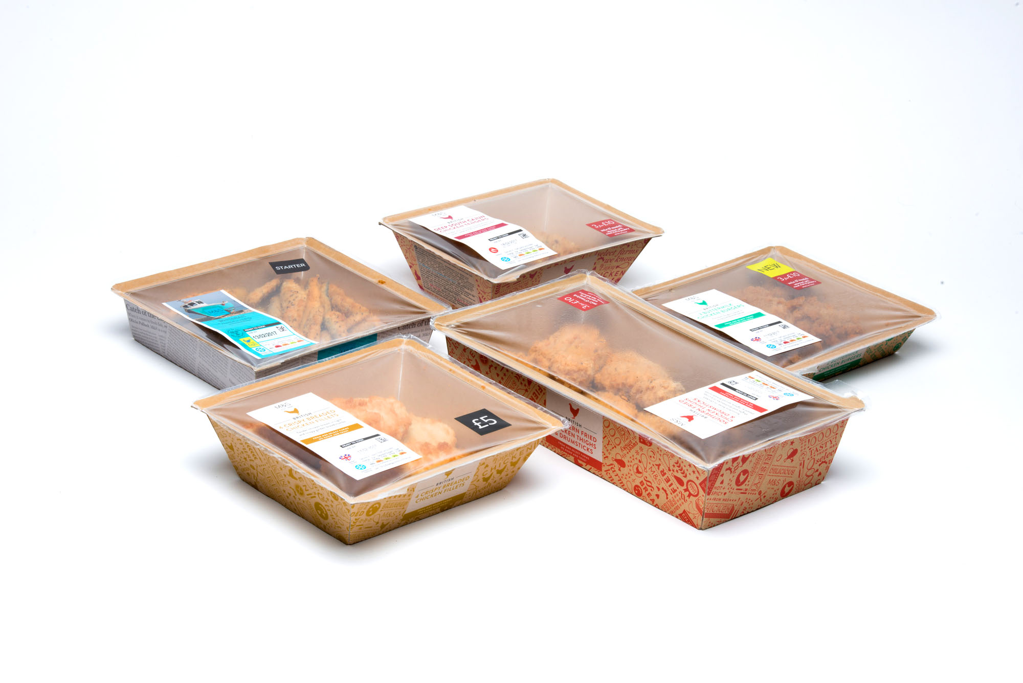 Schmalzle food cardboard trays designed by Halopack