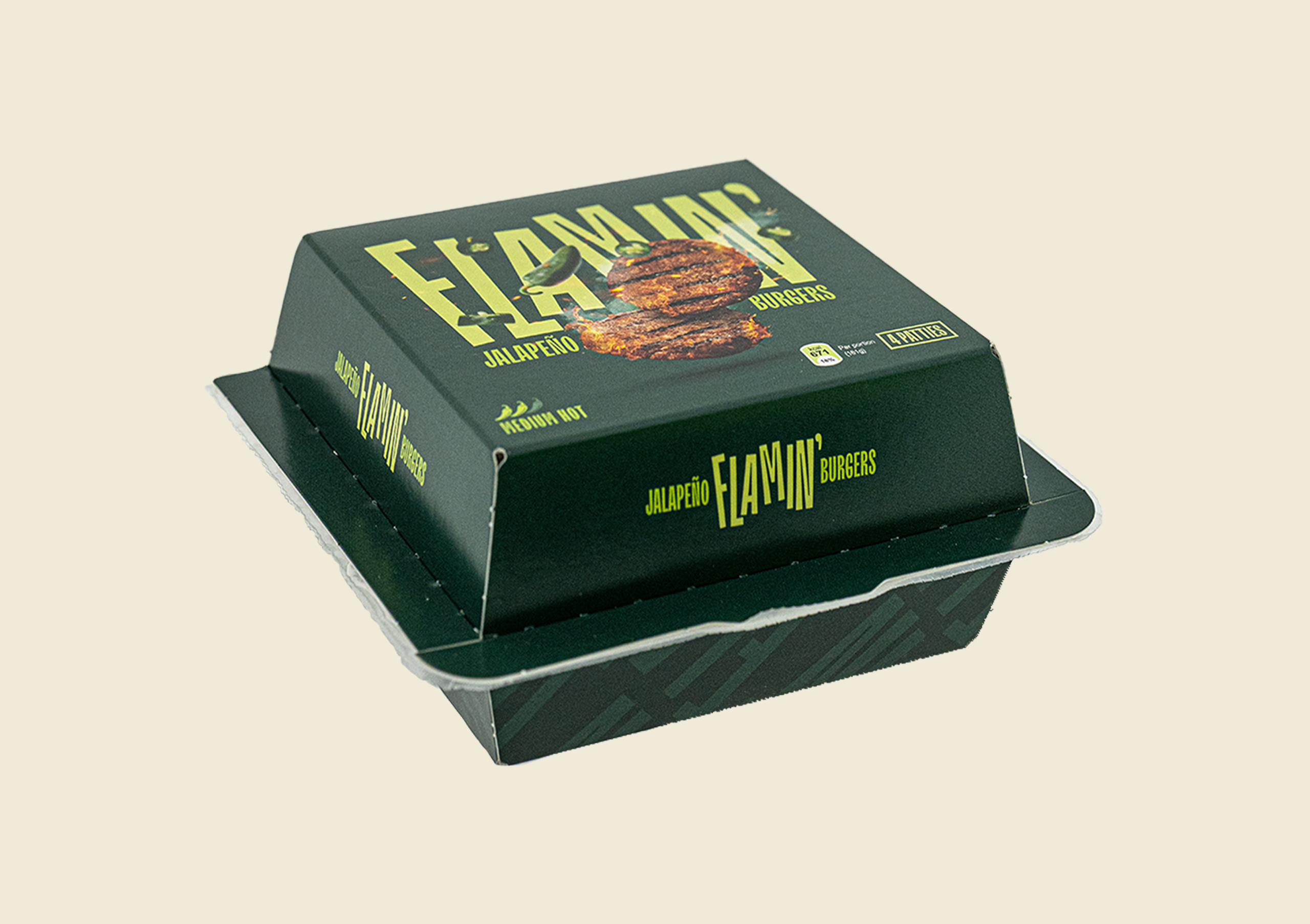 Halopack Clamshell cardboard tray