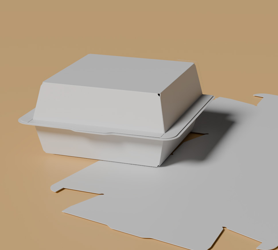 Halopack Clamshell tray with plano