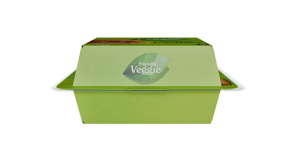 Halopack Clamshell tray with artwork frontal