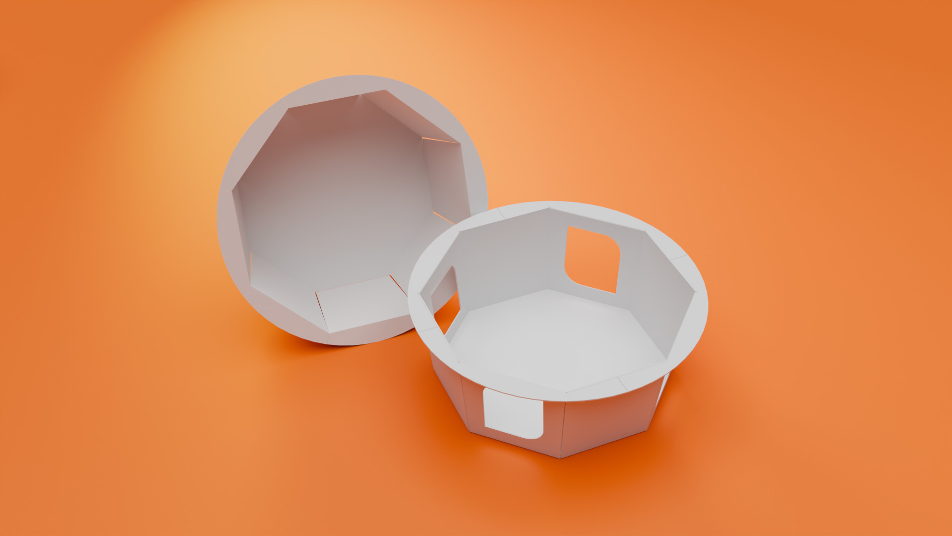Halopack map cardboard salad bowl packaging