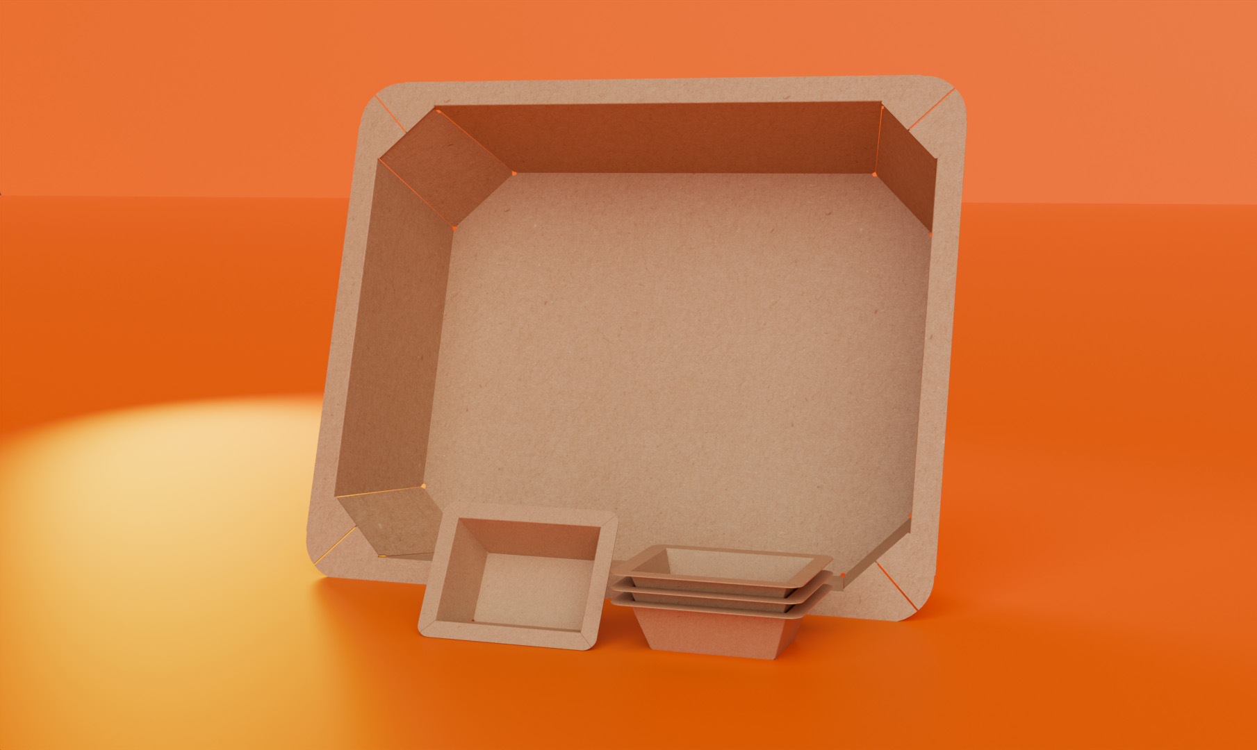Tapas and Gastro map cardboard trays designed by Halopack